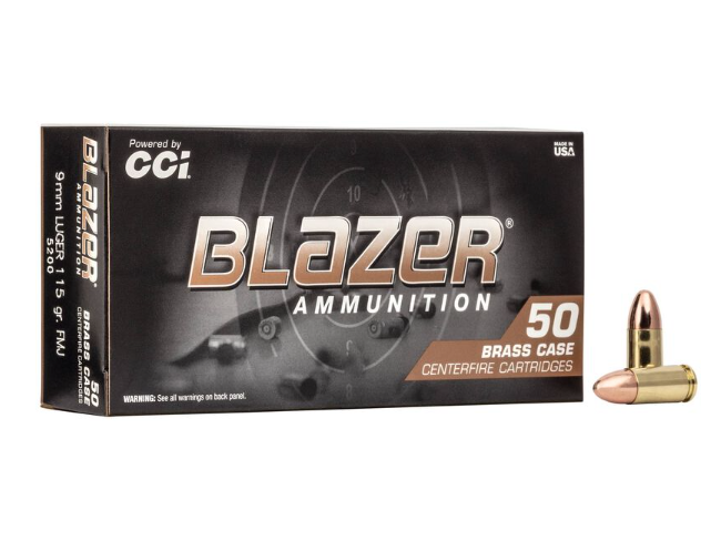 CCI Blazer 9mm 115 grain FMJ 50 round box