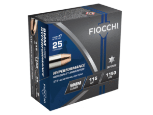 Fiocchi 9mm 115 grain XTP 25 round box