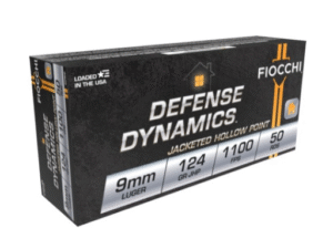 Fiocchi Defense 9mm 124 grain JHP 50 round box