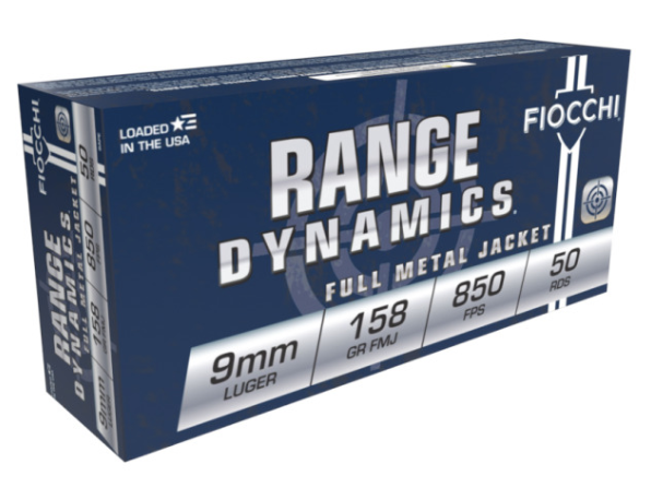 Fiocchi 9mm 158 grain FMJ 50 round box