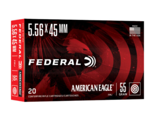 Federal American Eagle 5.56x45mm NATO 55gr FMJ-BT – 20rd Box