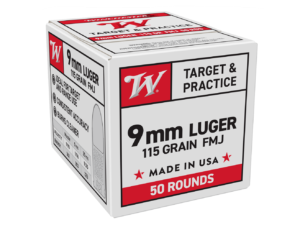 Winchester USA 9mm Luger 115gr FMJ — 50rd Box