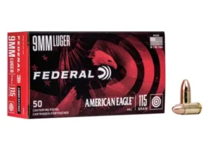 Federal American Eagle 9mm Luger 115gr FMJ – 50rd Box