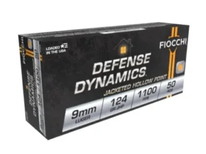 Fiocchi Defense 9mm Luger 124gr JHP – 50rd Box
